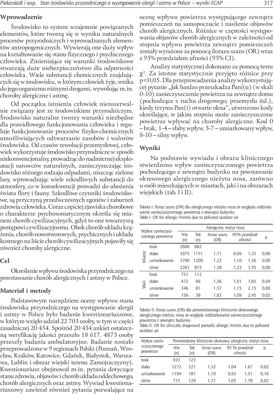 rzyrodniczych i wrowadzanych elementów antroogenicznych. Wywierają one duży wływ na kształtowanie się stanu fizycznego i sychicznego człowieka.