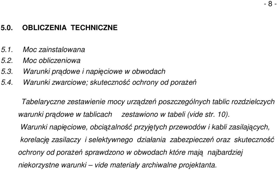 tablicach zestawiono w tabeli (vide str. 10).