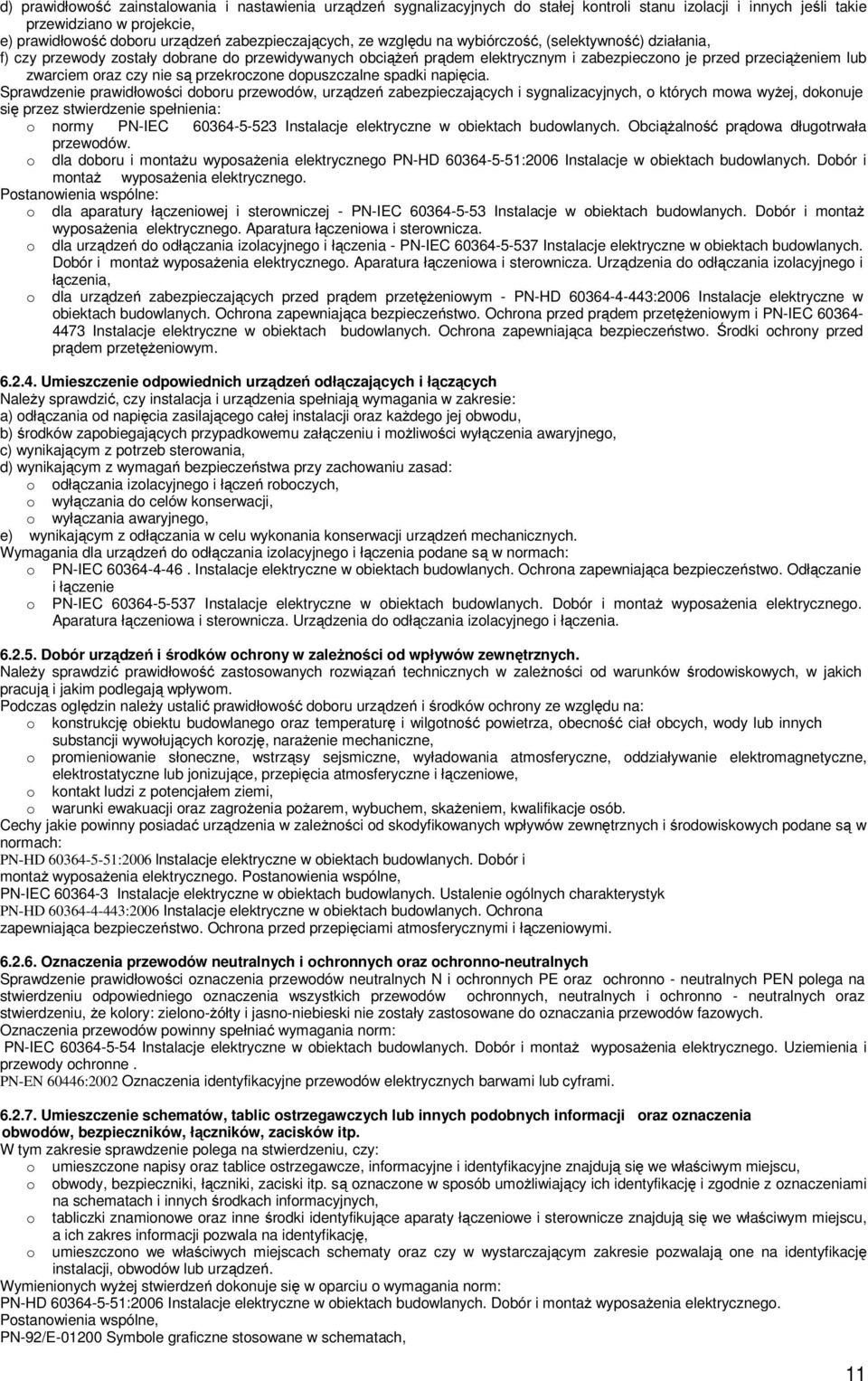 dpuszczalne spadki napięcia.