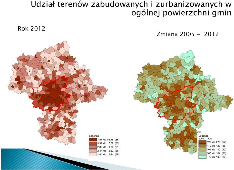 zurbanizowanych w