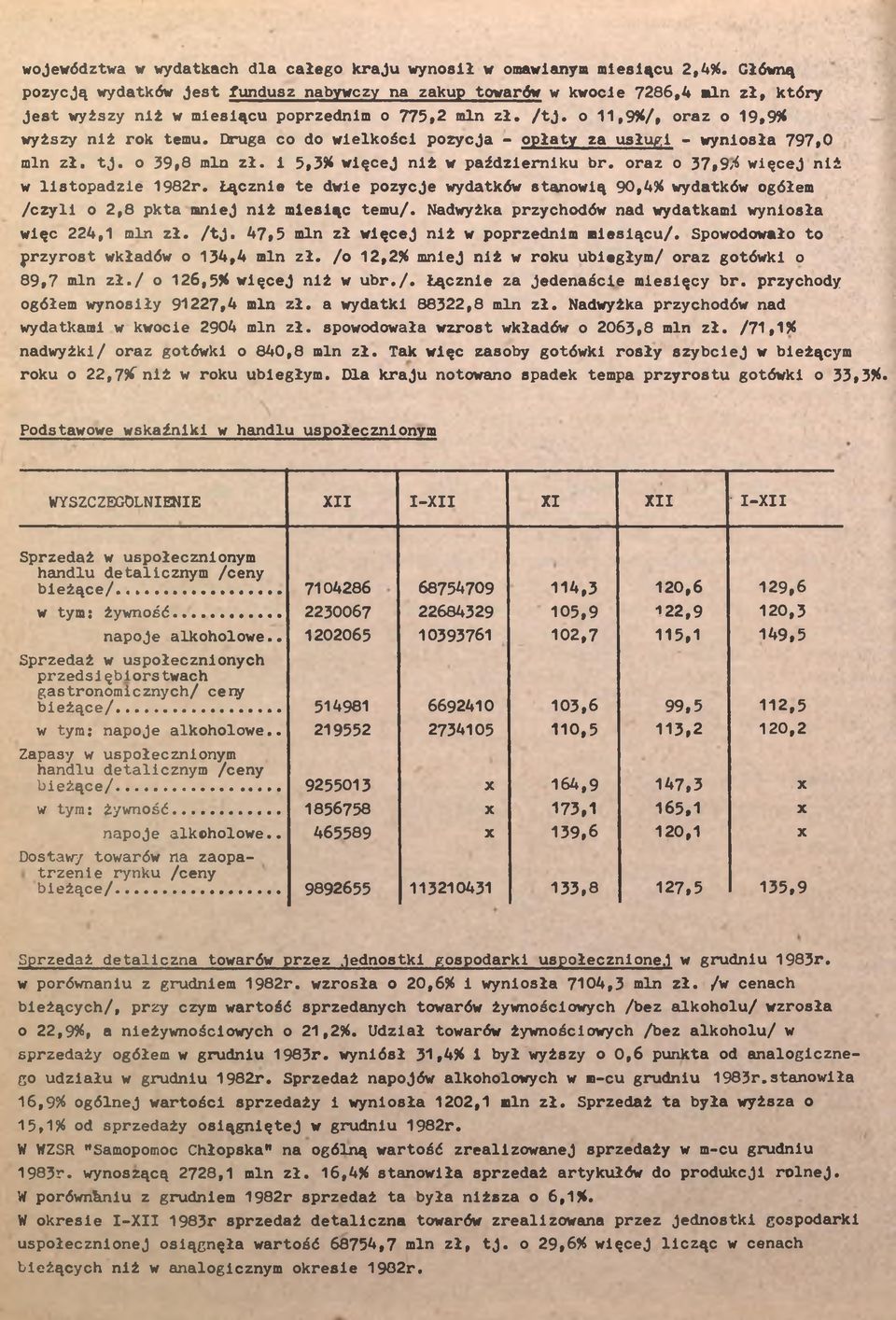 Druga co do welkośc pozycja opłaty za usług wynosła 797,0 mn zł. tj. o 39,8 mn zł. 5,394 węcej nż w paźdzernku br. oraz o 37,9/4 węcej nż w lstopadze 982r.