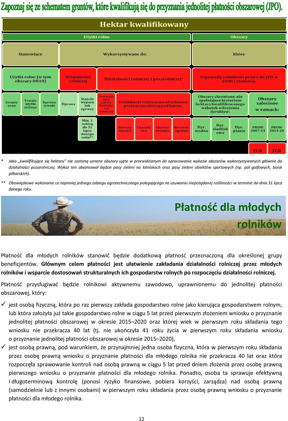 ** Obowiązkowe wykonanie co najmniej jednego zabiegu agrotechnicznego polegającego na usuwaniu niepożądanej roślinności w terminie do dnia 31 lipca danego roku.