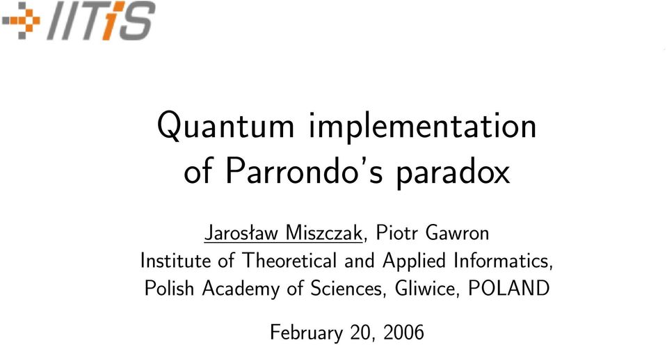 Theoretical and Applied Informatics, Polish