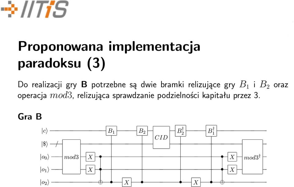 operacja mod3, relizująca sprawdzanie podzielności kapitału