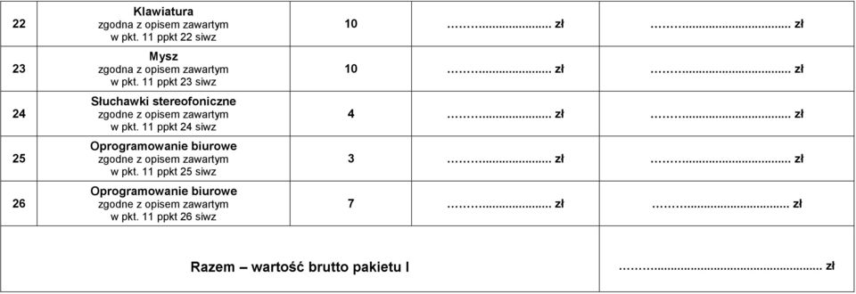 ppkt 4 siwz Oprogramowanie biurowe w pkt.