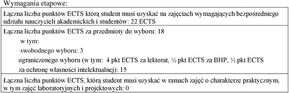 : 3 (w tym: pkt za lektorat, ½ pkt za BHP, ½ pkt za ochronę własności intelektualnej): 1 Łączna liczba punktów,