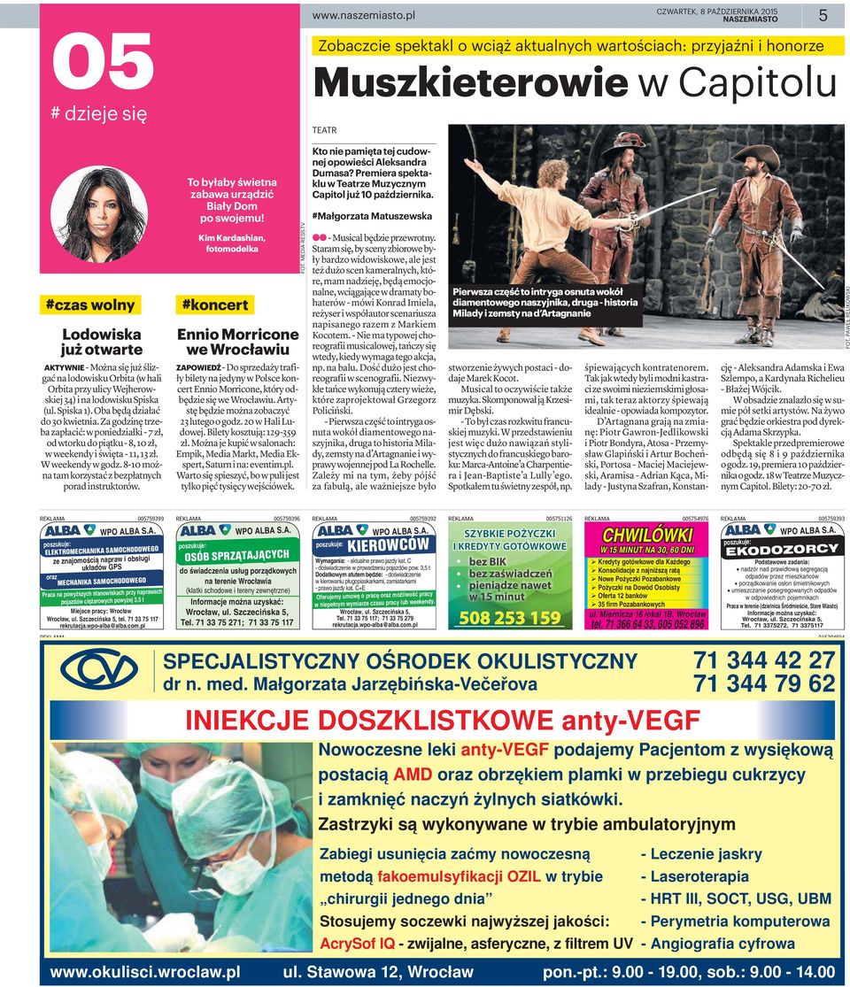 ciężarowych powyżej 3,5 t Miejsce pracy: Wrocław Wrocław, ul. Szczecińska 5, tel. 71 33 75 117 rekrutacja.wpo-alba@alba.com.pl REKLAM