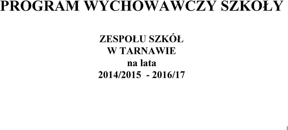 SZKÓŁ W TARNAWIE na