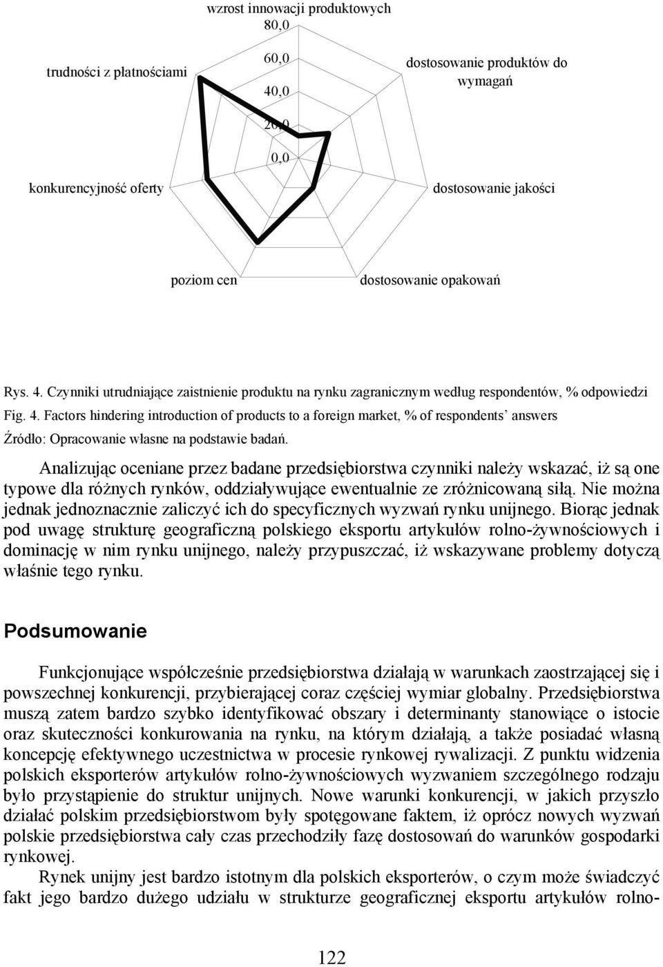 Analizując oceniane przez badane przedsiębiorstwa czynniki należy wskazać, iż są one typowe dla różnych rynków, oddziaływujące ewentualnie ze zróżnicowaną siłą.