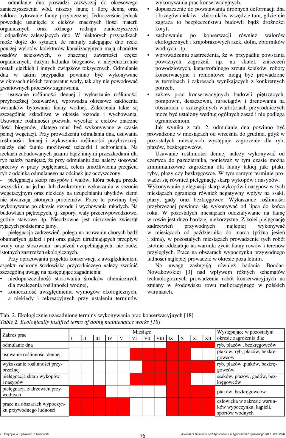 W niektórych przypadkach może dojść do sytuacji, że namuły zalegające dno rzeki poniżej wylotów kolektorów kanalizacyjnych mają charakter osadów ściekowych, o znacznej zawartości części organicznych,