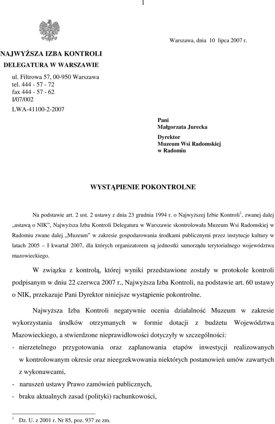 2 ustawy z dnia 23 grudnia 1994 r.