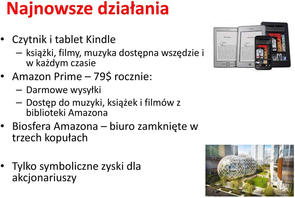 wysyłki Dostęp do muzyki, książek i filmów z biblioteki Amazona Biosfera