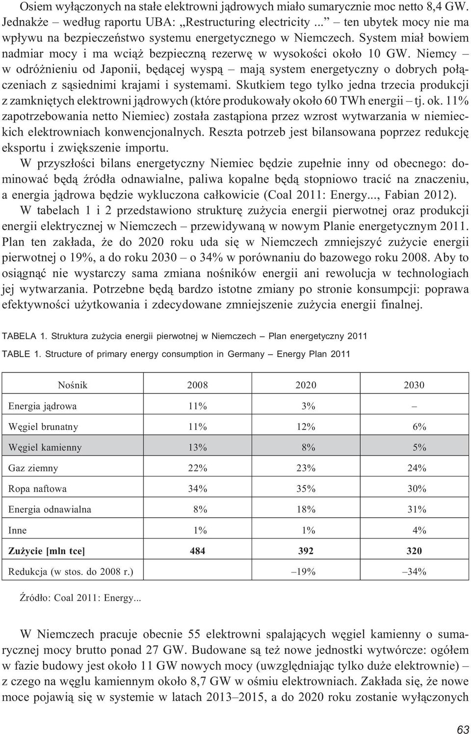 Niemcy w odró nieniu od Japonii, bêd¹cej wysp¹ maj¹ system energetyczny o dobrych po³¹czeniach z s¹siednimi krajami i systemami.