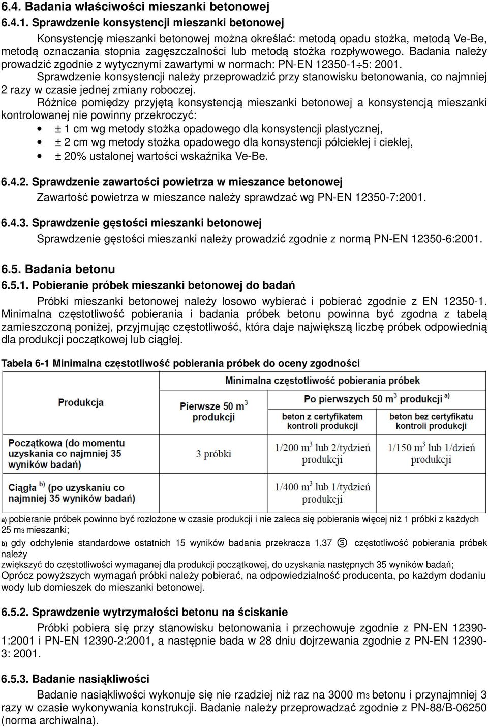 rozpływowego. Badania należy prowadzić zgodnie z wytycznymi zawartymi w normach: PN-EN 12350-1 5: 2001.