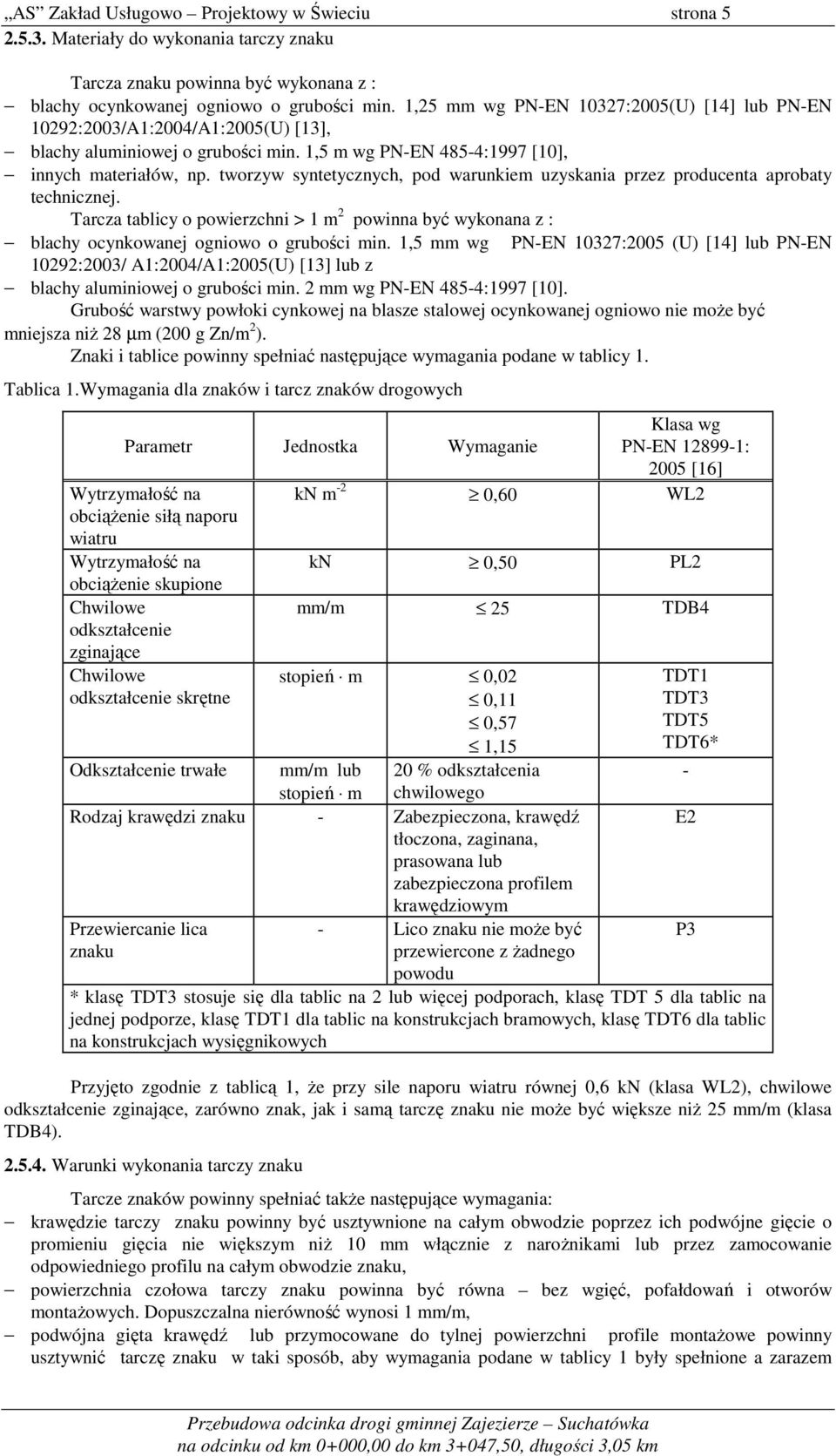 tworzyw syntetycznych, pod warunkiem uzyskania przez producenta aprobaty technicznej. Tarcza tablicy o powierzchni > 1 m 2 powinna być wykonana z : blachy ocynkowanej ogniowo o grubości min.