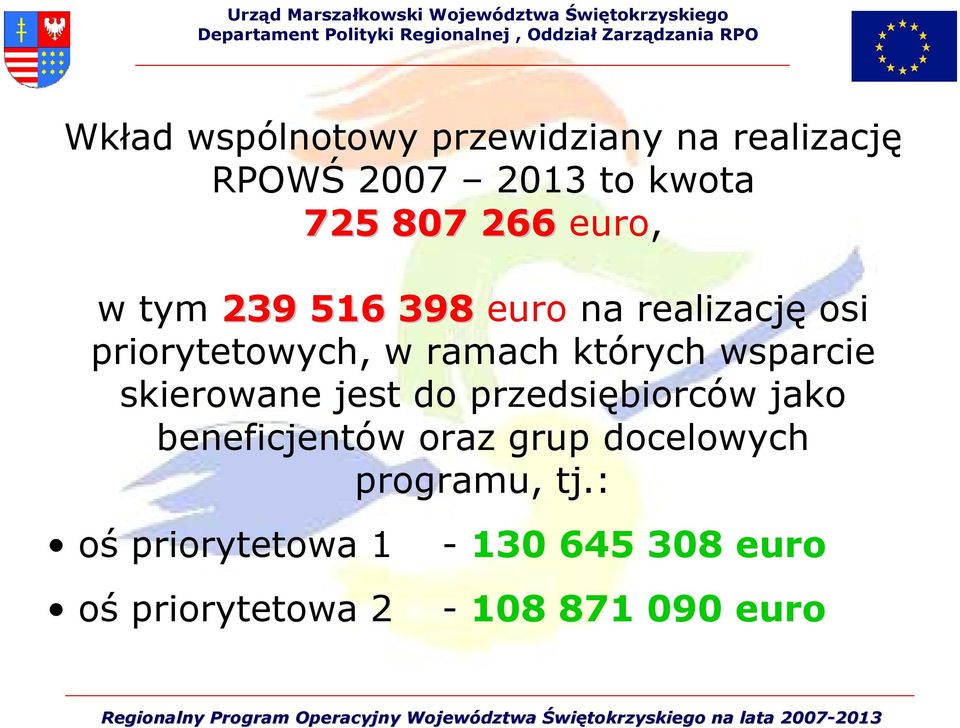wsparcie skierowane jest do przedsiębiorców jako beneficjentów oraz grup