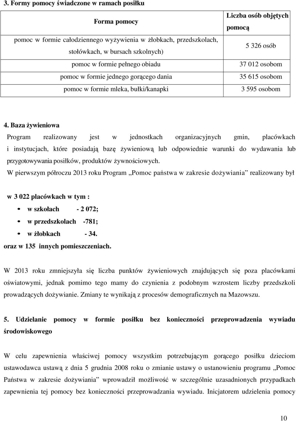 Baza żywieniowa Program realizowany jest w jednostkach organizacyjnych gmin, placówkach i instytucjach, które posiadają bazę żywieniową lub odpowiednie warunki do wydawania lub przygotowywania