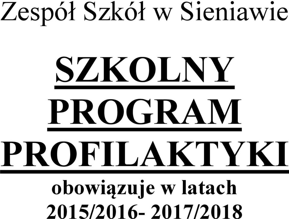PROGRAM obowiązuje