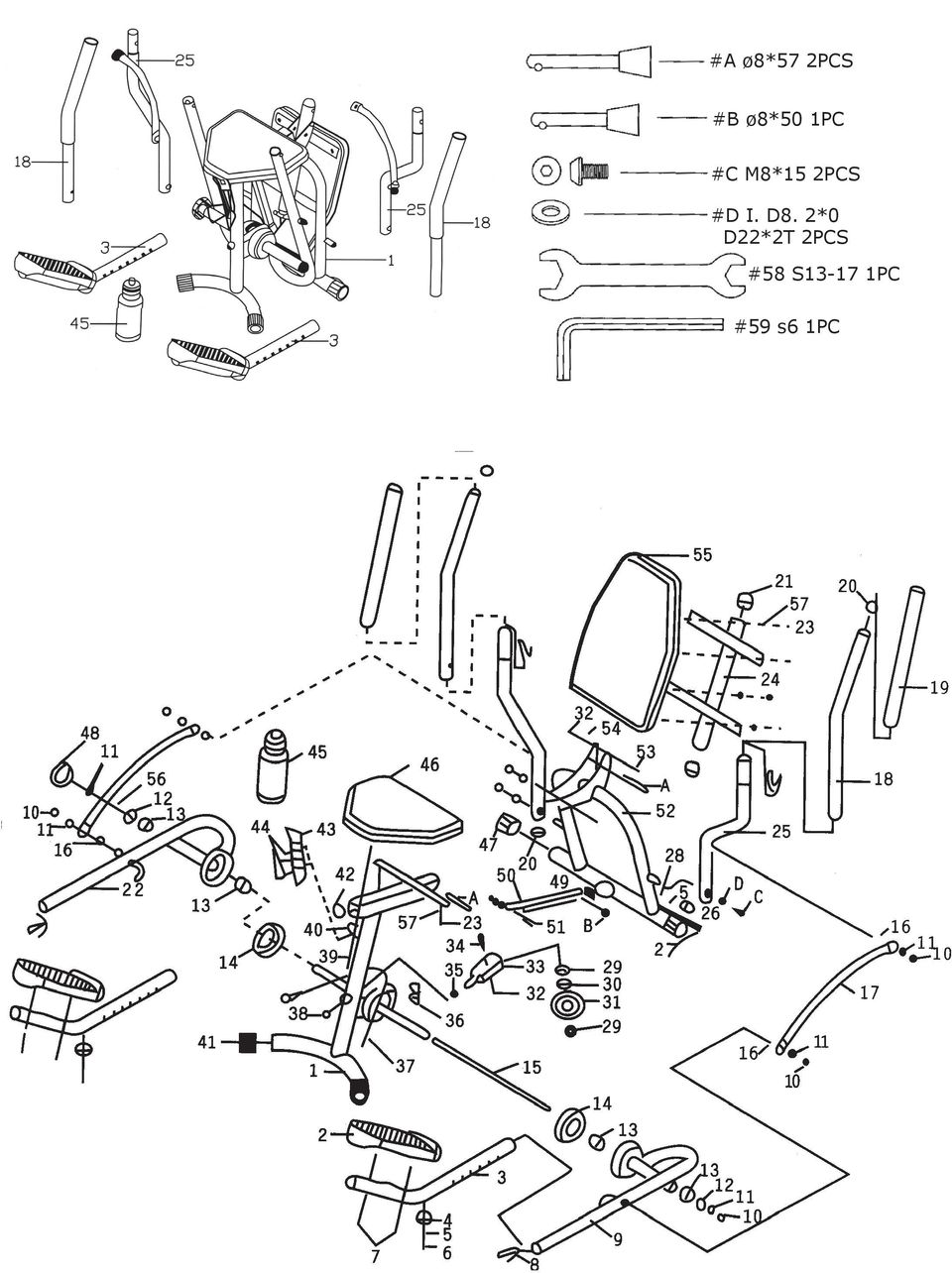 D8. 2*0 D22*2T 2PCS