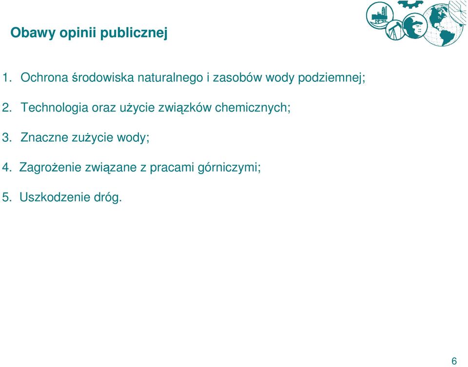 podziemnej; 2.