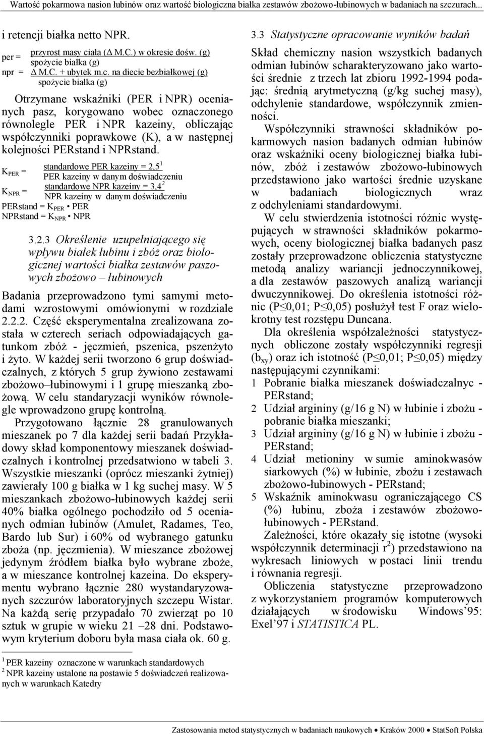 e białka (g) M.C. + ubytek m.c.