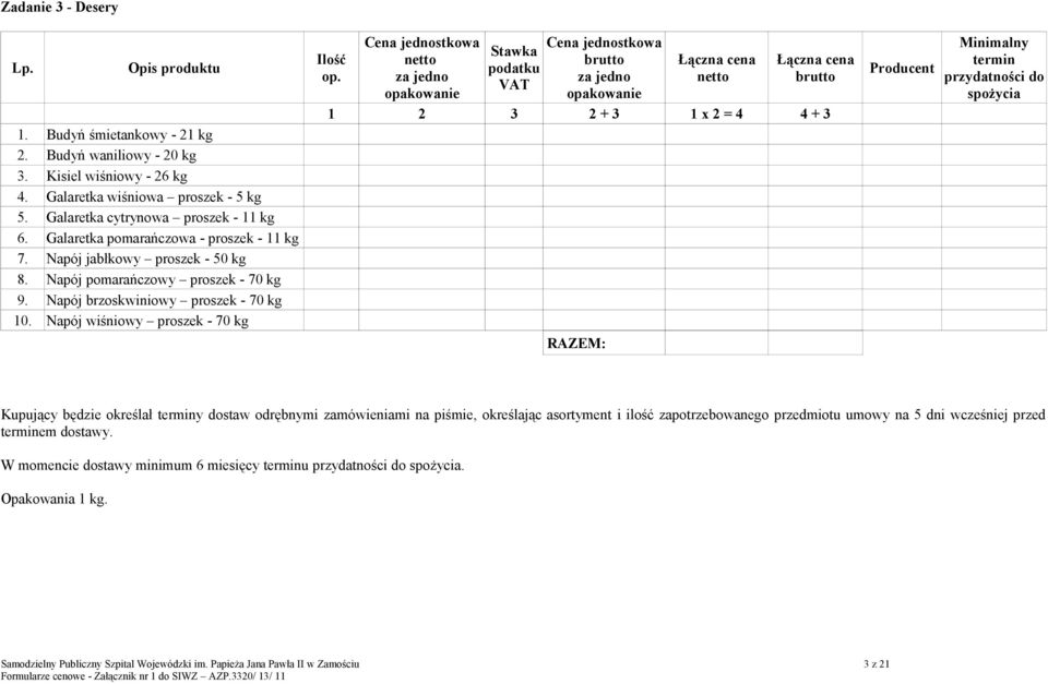 Napój brzoskwiniowy proszek - 70 kg 10.