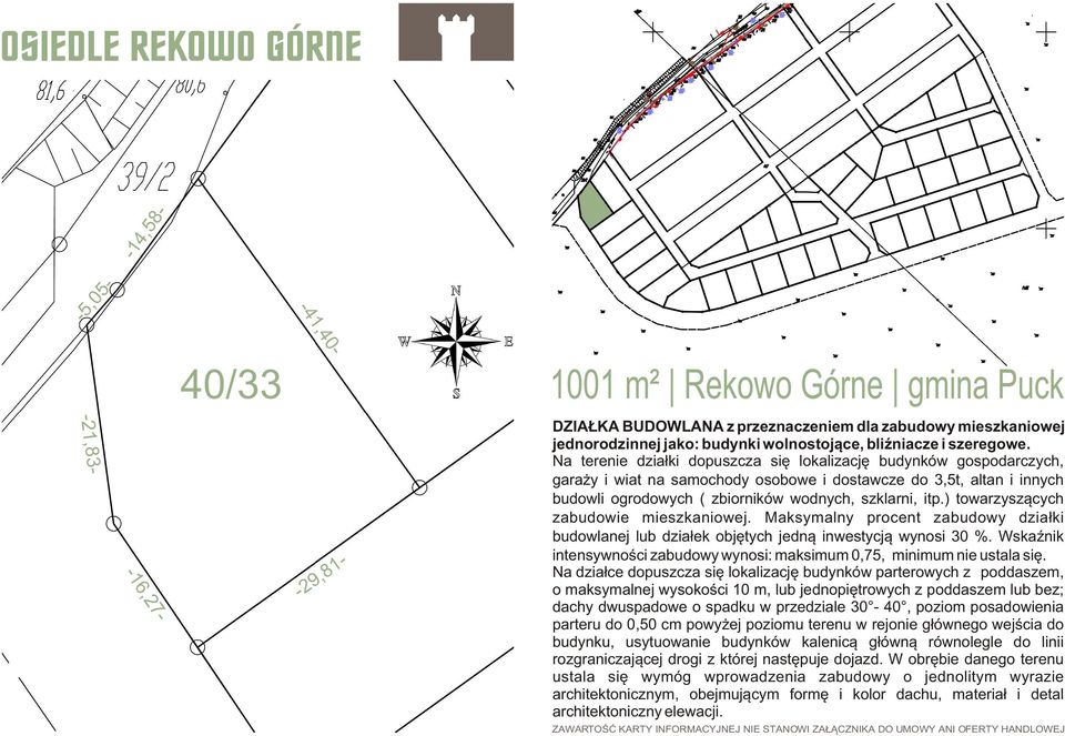 1001 m² Rekowo Górne