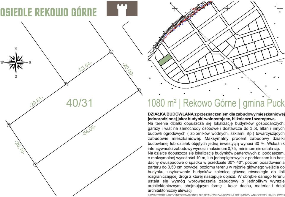 m² Rekowo Górne