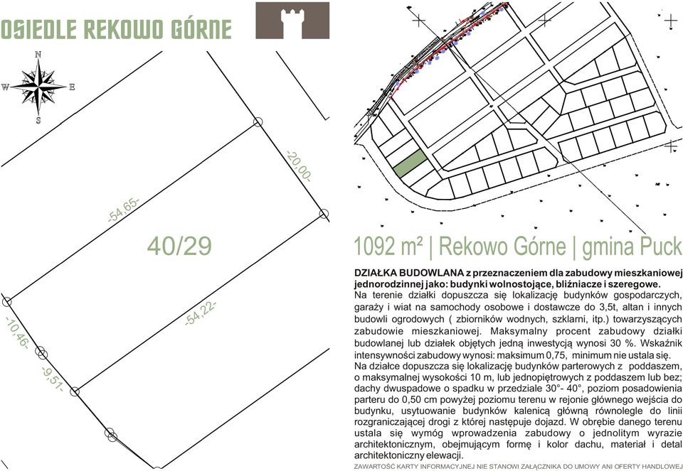 m² Rekowo Górne