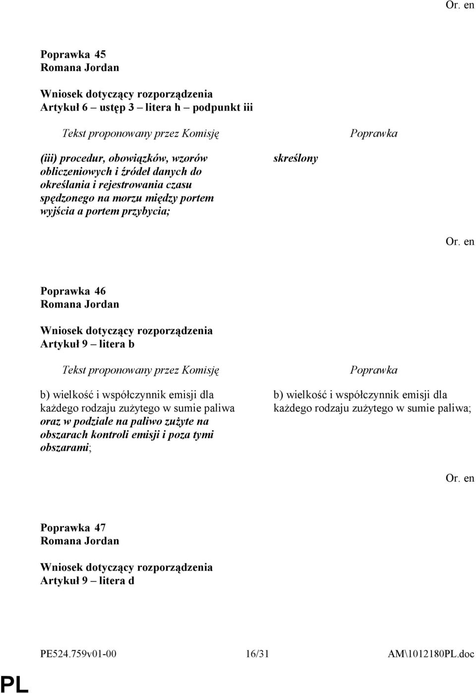 współczynnik emisji dla każdego rodzaju zużytego w sumie paliwa oraz w podziale na paliwo zużyte na obszarach kontroli emisji i poza