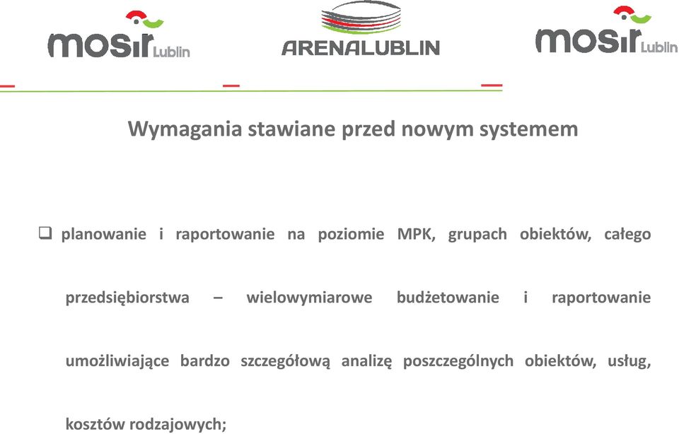 wielowymiarowe budżetowanie i raportowanie umożliwiające bardzo