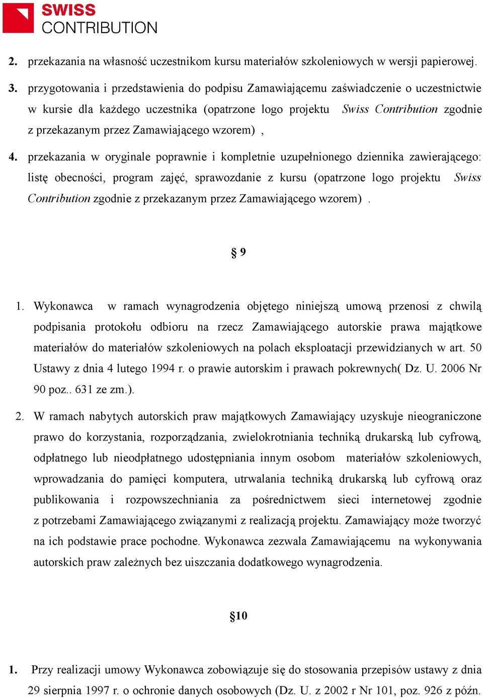 Zamawiającego wzorem), 4.