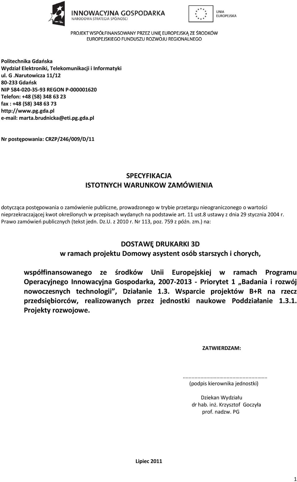 pl e-mail: marta.brudnicka@eti.
