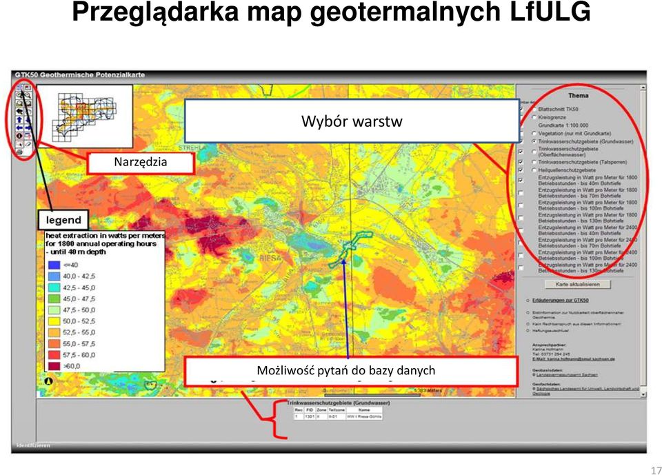 Narzędzia Możliwość pytań do bazy