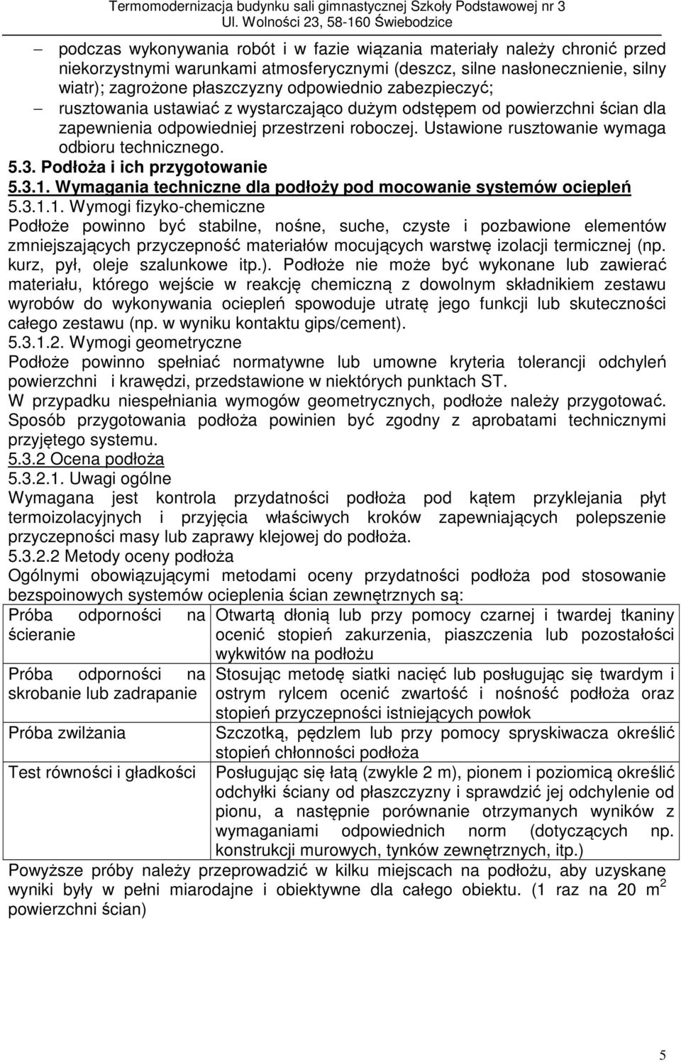 Podłoża i ich przygotowanie 5.3.1.