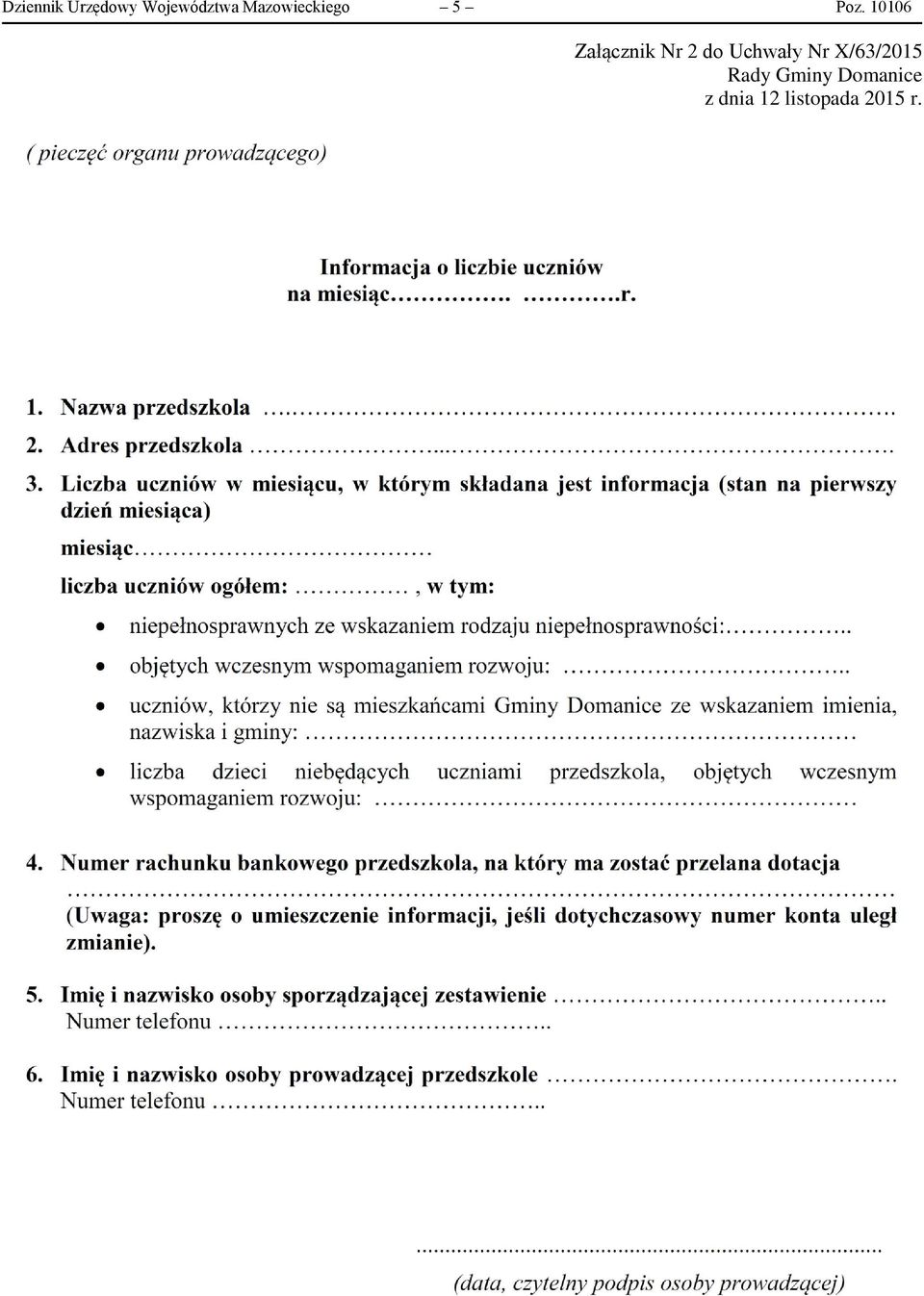 Poz. 10106 Załącznik Nr 2 do