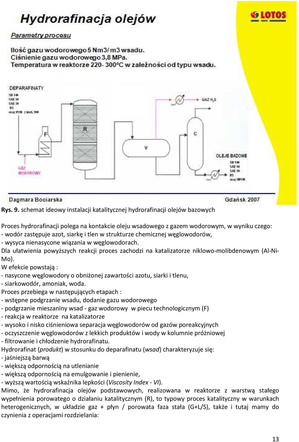 tlen w strukturze chemicznej węglowodorów, - wysyca nienasycone wiązania w węglowodorach.