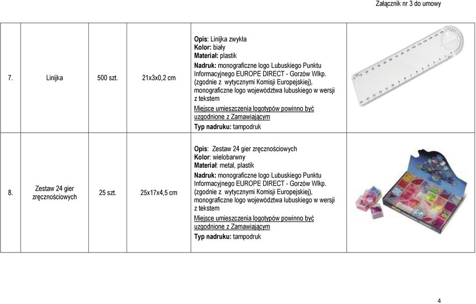 plastik 8. Zestaw 24 gier zręcznościowych 25 szt.