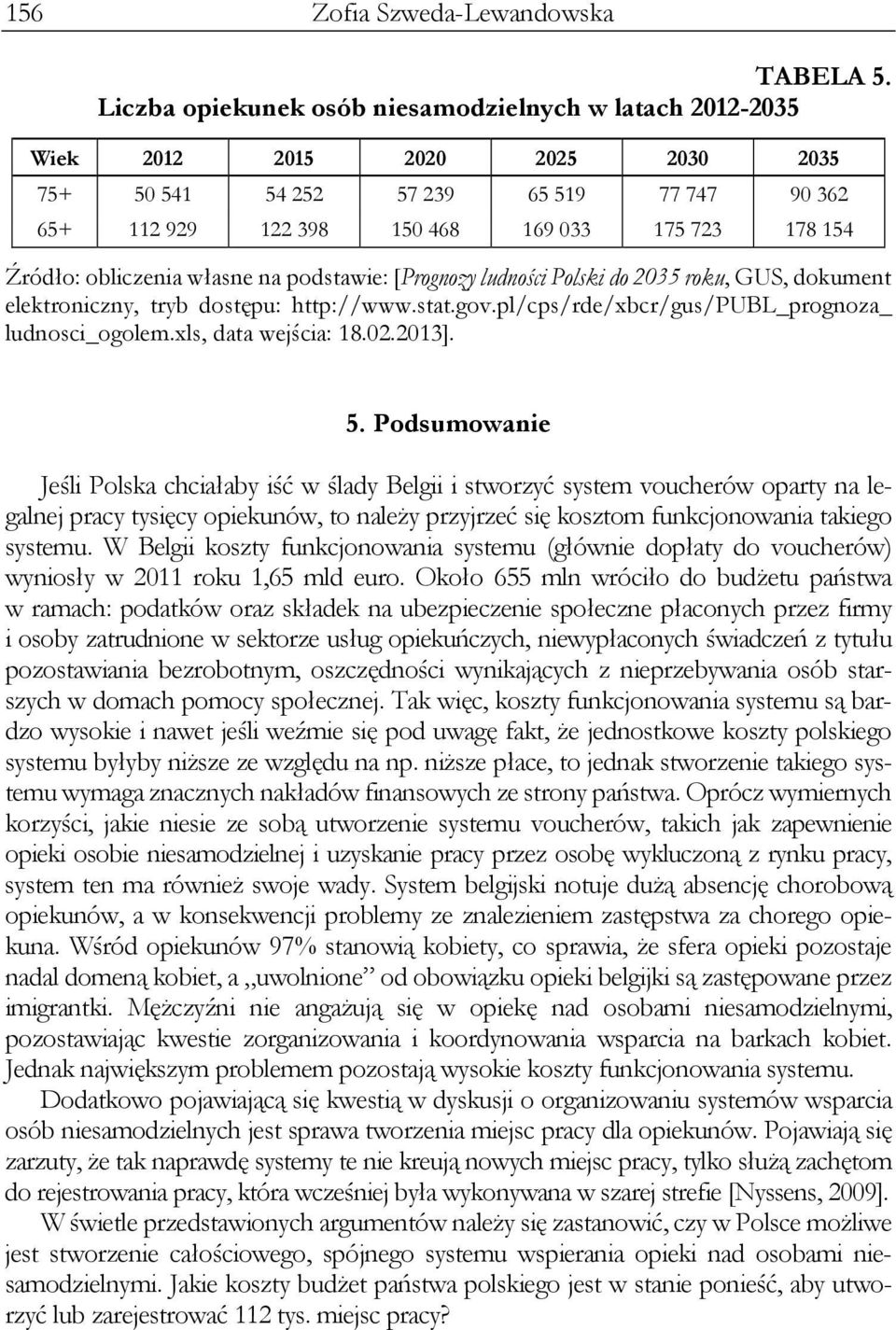 obliczenia własne na podstawie: [Prognozy ludności Polski do 2035 roku, GUS, dokument elektroniczny, tryb dostępu: http://www.stat.gov.pl/cps/rde/xbcr/gus/publ_prognoza_ ludnosci_ogolem.