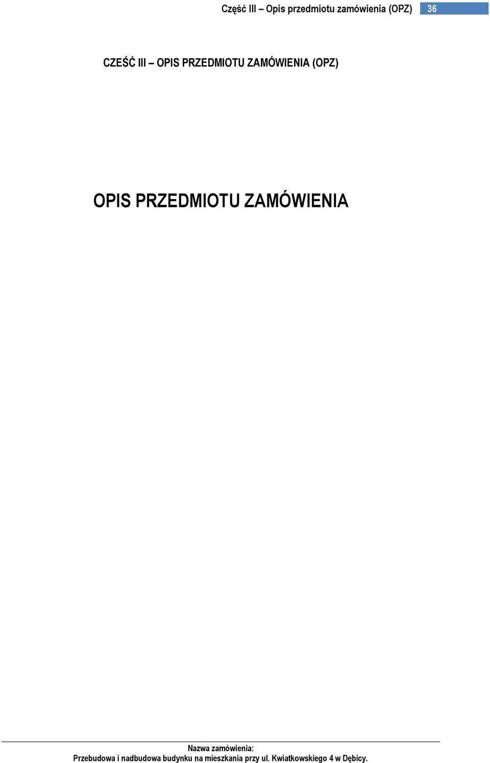 ZAMÓWIENIA (OPZ)