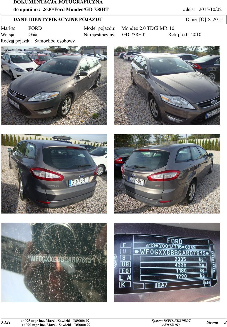 nr: 2630/Ford Mondeo/GD