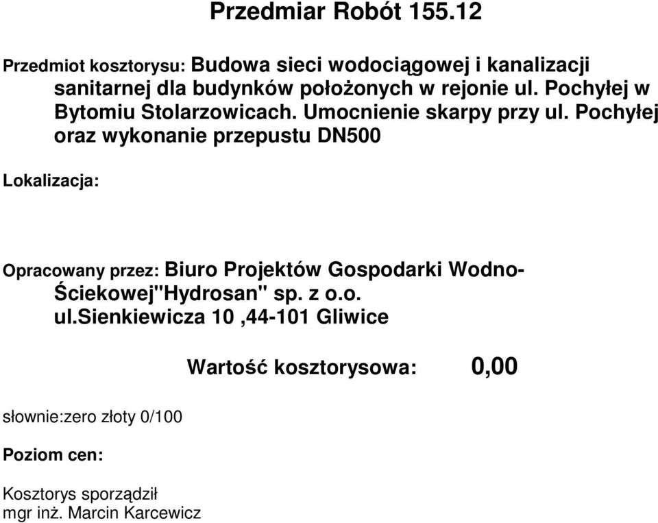 Pochyłej w Bytomiu Stolarzowicach. Umocnienie skarpy przy ul.