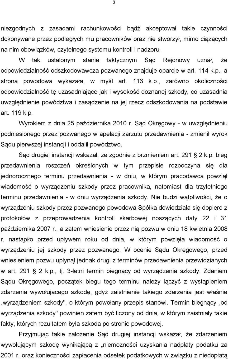 wiedzialność odszkodowawcza po