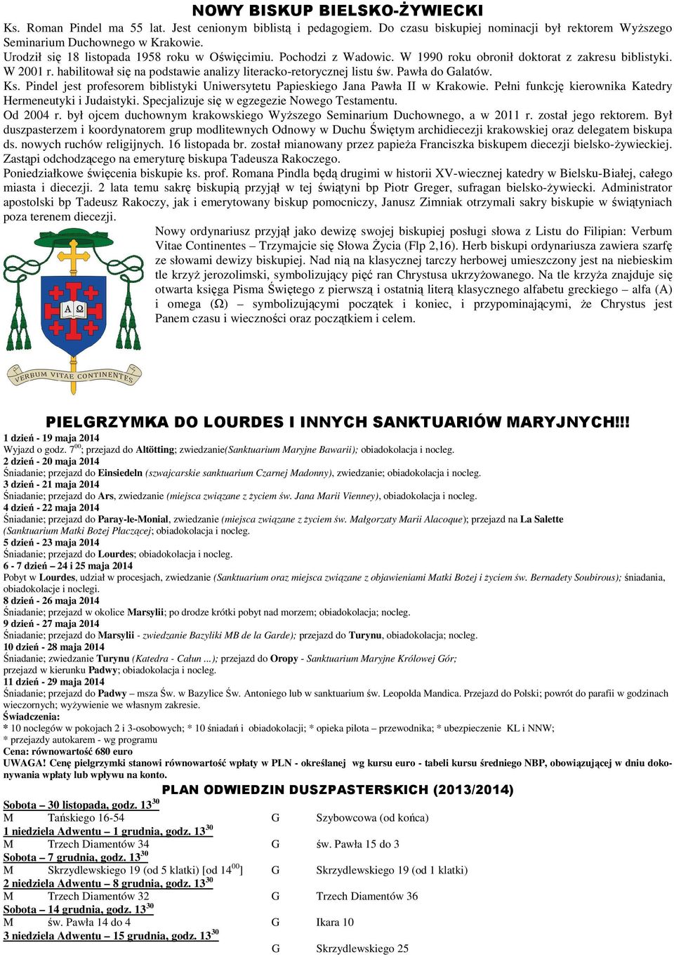 Pawła do Galatów. Ks. Pindel jest profesorem biblistyki Uniwersytetu Papieskiego Jana Pawła II w Krakowie. Pełni funkcję kierownika Katedry Hermeneutyki i Judaistyki.