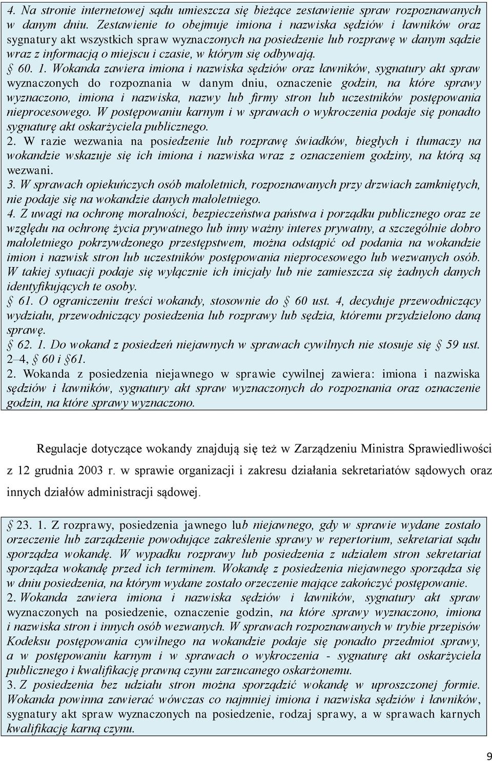 się odbywają. 60. 1.