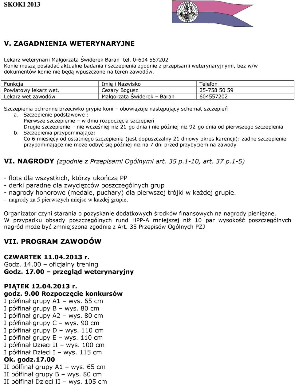 Funkcja Imię i Nazwisko Telefon Powiatowy lekarz wet.