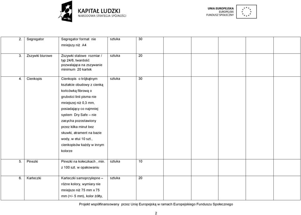 zasycha pozostawiony przez kilka minut bez skuwki, atrament na bazie wody, w etui 10 szt., cienkopisów każdy w innym kolorze sztuka 20 sztuka 30 5.