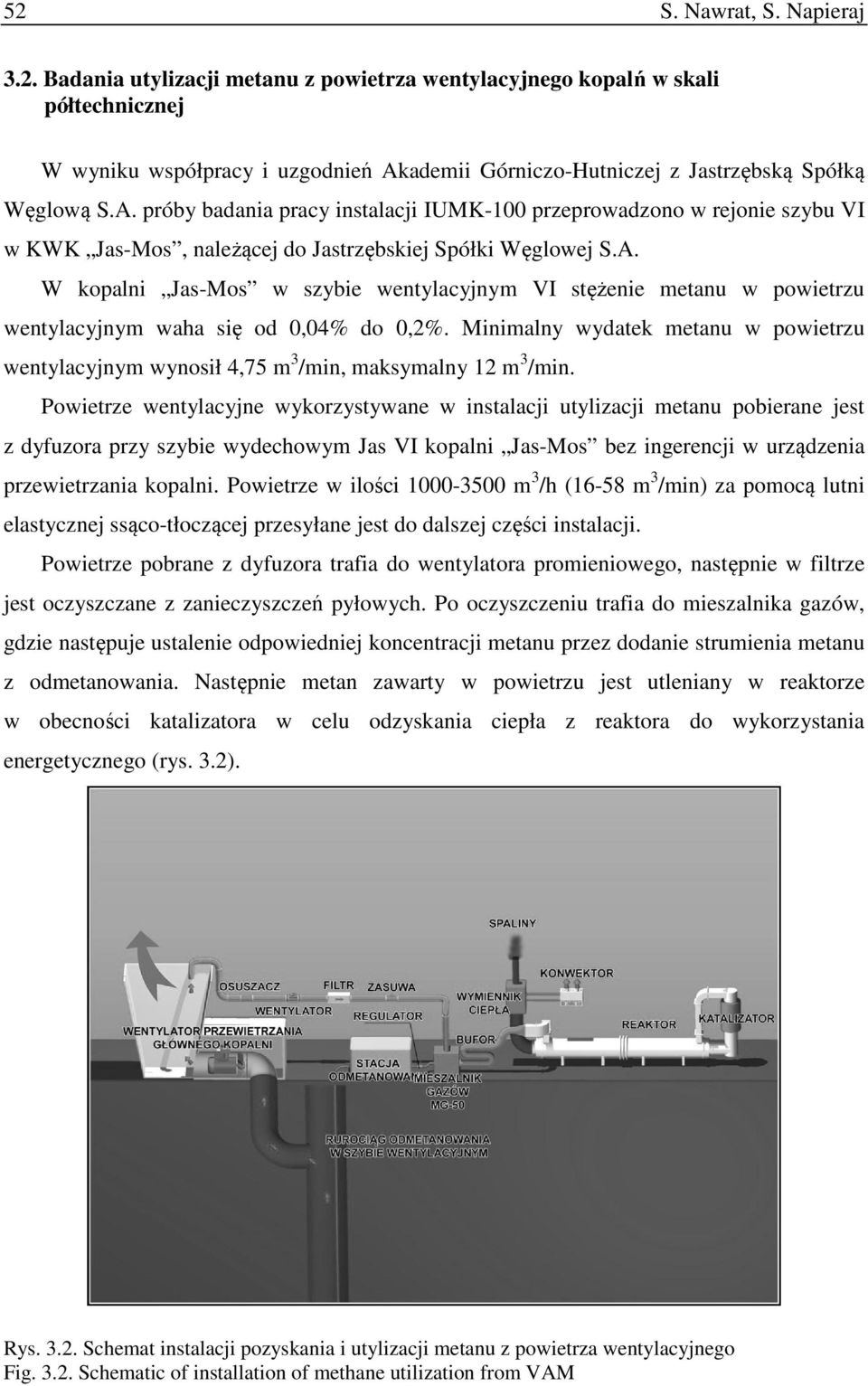 Minimalny wydatek metanu w powietrzu wentylacyjnym wynosił 4,75 m 3 /min, maksymalny 12 m 3 /min.