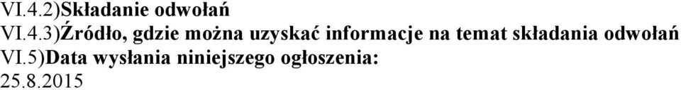 informacje na temat składania odwołań