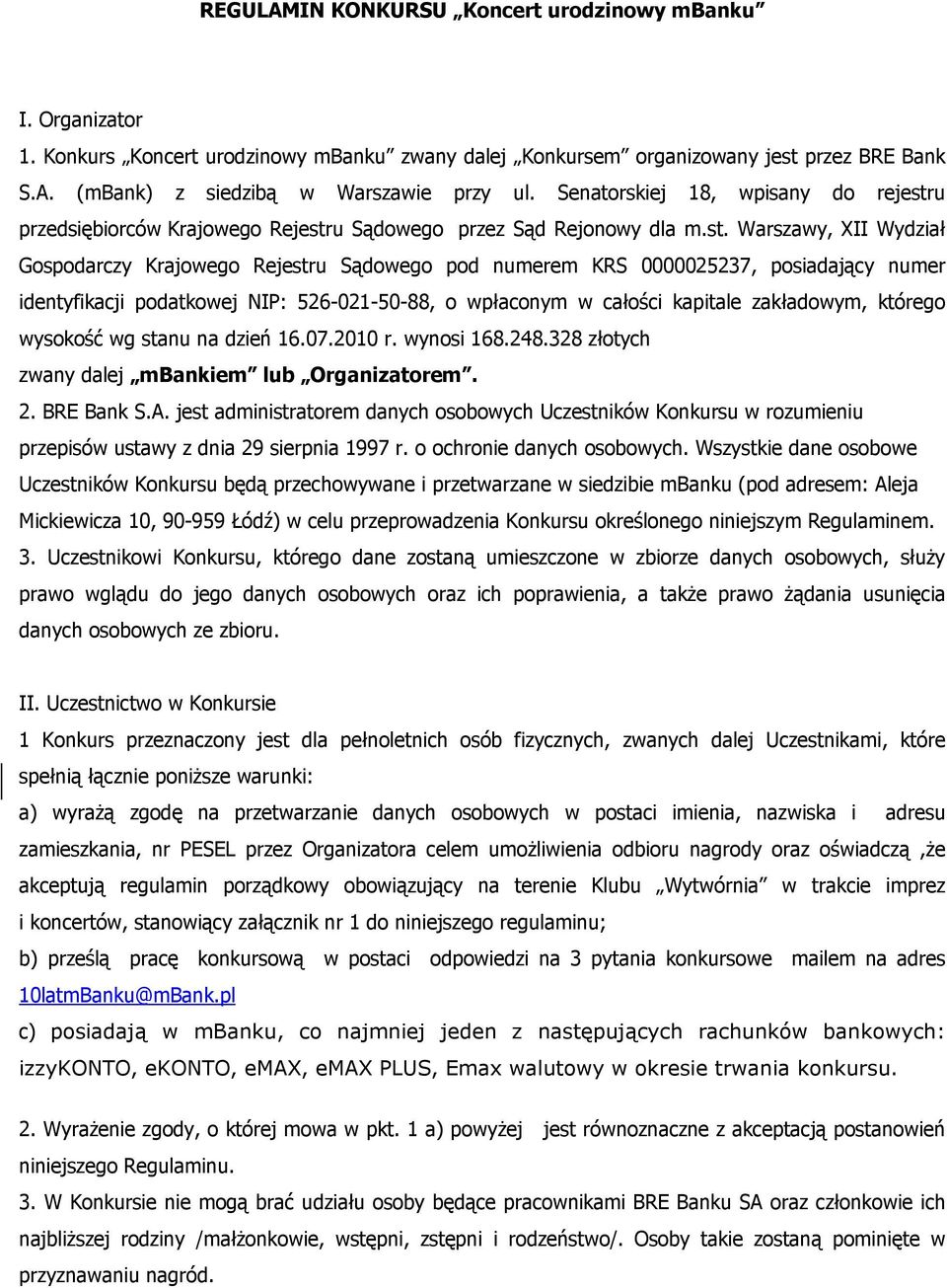 u przedsiębiorców Krajowego Rejestr